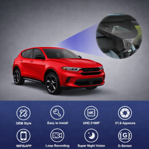 Dodge Hornet Integrated Dash Camera System - Front + Rear Dual Cameras