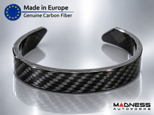 Carbon Fiber Bracelet - Italian Flag Racing Stripe Design 