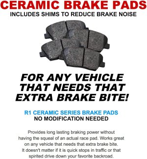 Dodge Hornet Brake Kit - Rear - R1 Concepts - Brake Pads + Drilled/ Slotted Rotor Set