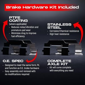 Dodge Hornet Brake Kit - Rear - R1 Concepts - Brake Pads + Drilled/ Slotted Rotor Set