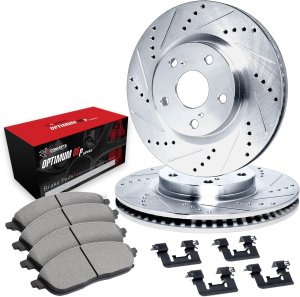 Dodge Hornet Brake Kit - Rear - R1 Concepts - Brake Pads + Drilled/ Slotted Rotor Set