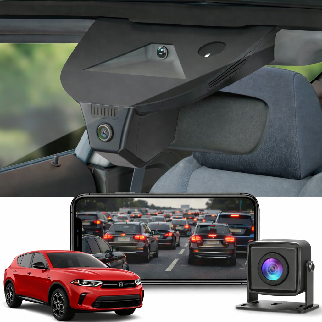 Dodge Hornet Integrated Dash Camera System - Front + Rear Dual Cameras