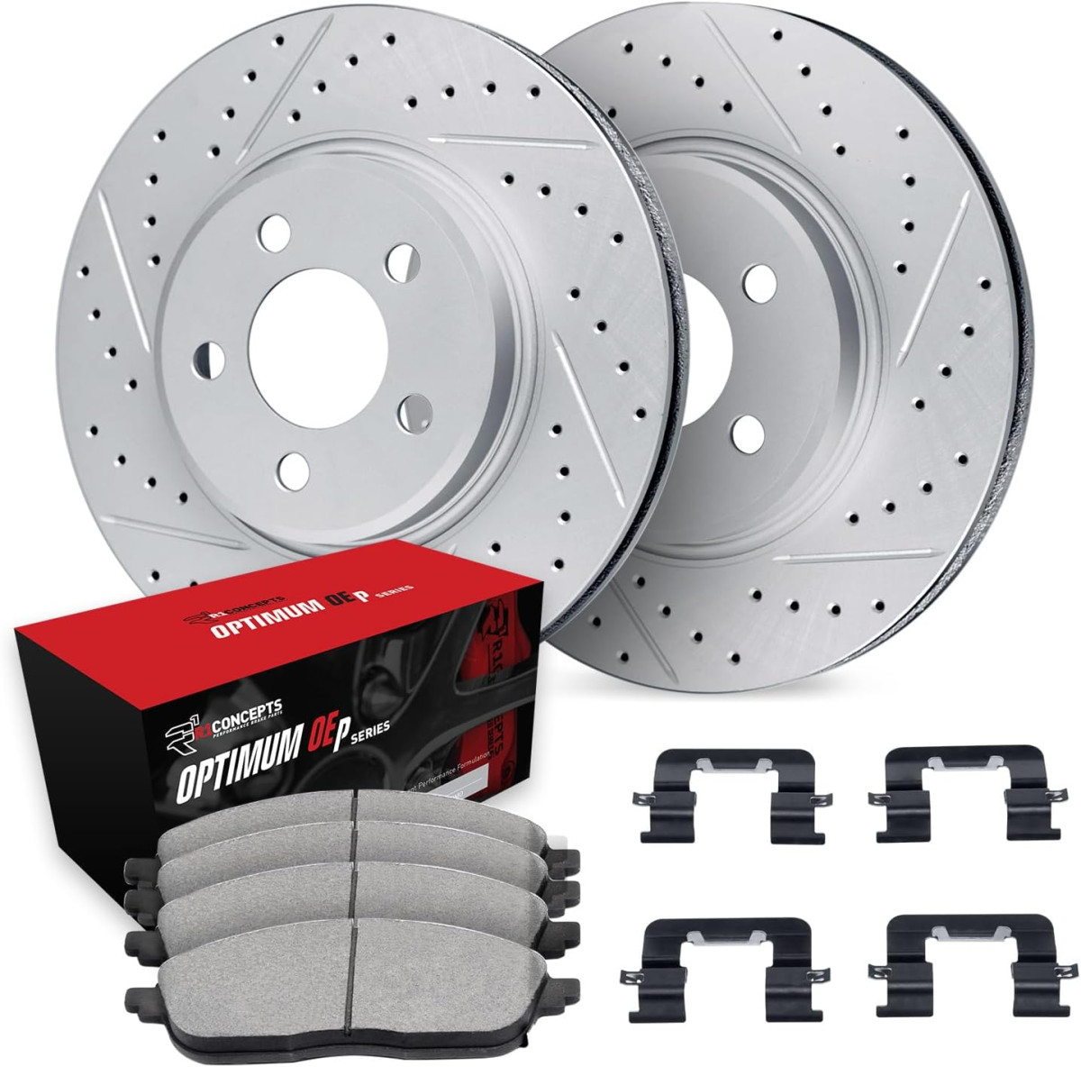 Dodge Hornet Brake Kit - Front - R1 Concepts - Brake Pads + Dimpled/ Slotted Rotor Set Dodge Hornet Brake Kit - Front - R1 Concepts - Brake Pads + Dimpled/ Slotted Rotor Set
