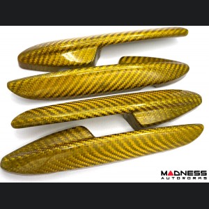 Dodge Hornet Interior Door Handle Trim Set - Carbon Fiber - Yellow Candy