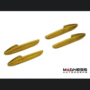 Dodge Hornet Interior Door Handle Trim Set - Carbon Fiber - Yellow Candy