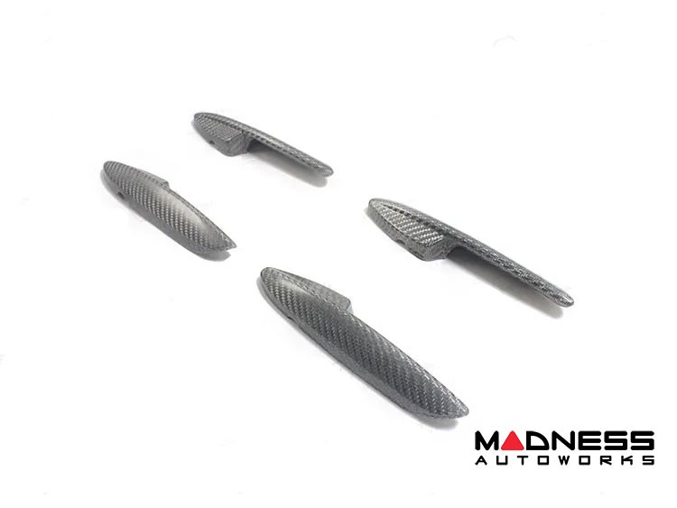 Dodge Hornet Interior Door Handle Trim Set - Carbon Fiber - White Candy