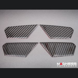 Dodge Hornet Inner Door Bowl Cover Kit - Carbon FIber - Flexible / Self Adhesive 