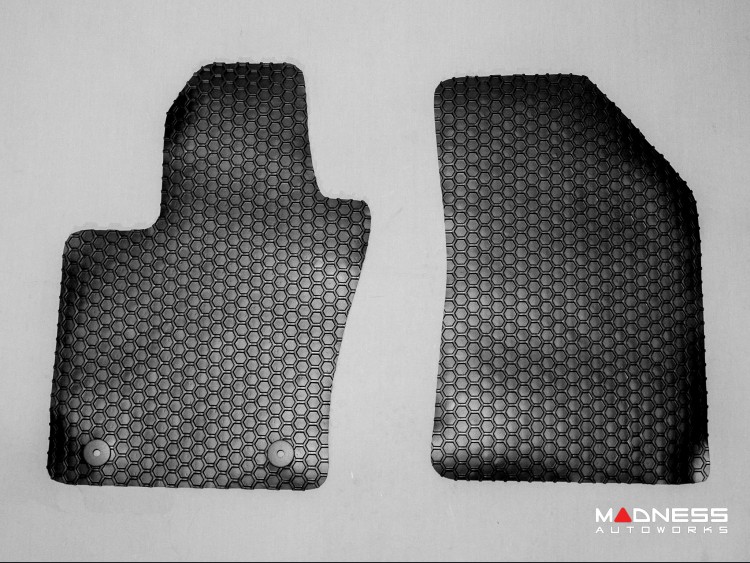 Dodge Hornet Floor Mat Set - All Weather Rubber Front/ Rear 4 Piece Set - Black 