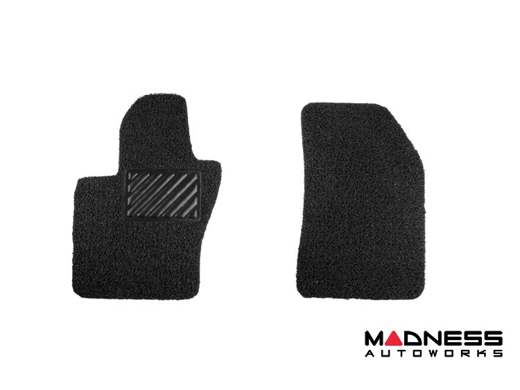 Dodge Hornet Floor Mats - All Weather - Rubber Woven Carpet - Front Set - Black 