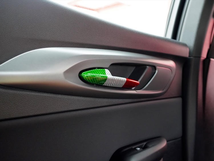 Dodge Hornet Interior Door Handle Trim Set - Carbon Fiber - Italian Theme