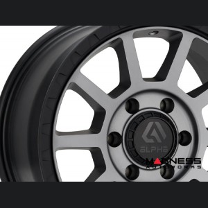 Dodge Hornet Custom Wheels - Alpha - Foxtrot - Set of 4 - 17" - Gray w/ Black Lip