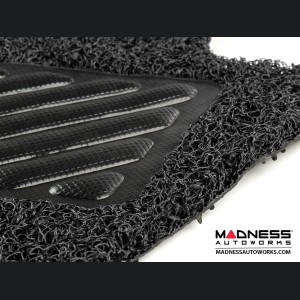 Dodge Hornet Floor Mats - All Weather - Rubber Woven Carpet - Front Set - Black 