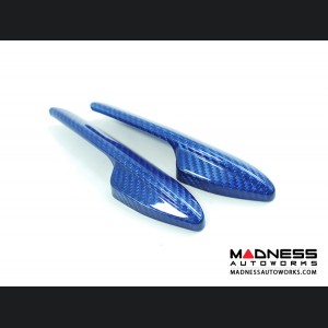 Dodge Hornet Interior Door Handle Trim Set - Carbon Fiber - Blue Candy