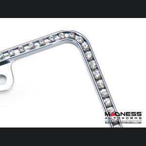 License Plate Frame - Chrome Frame w/ White Crystals